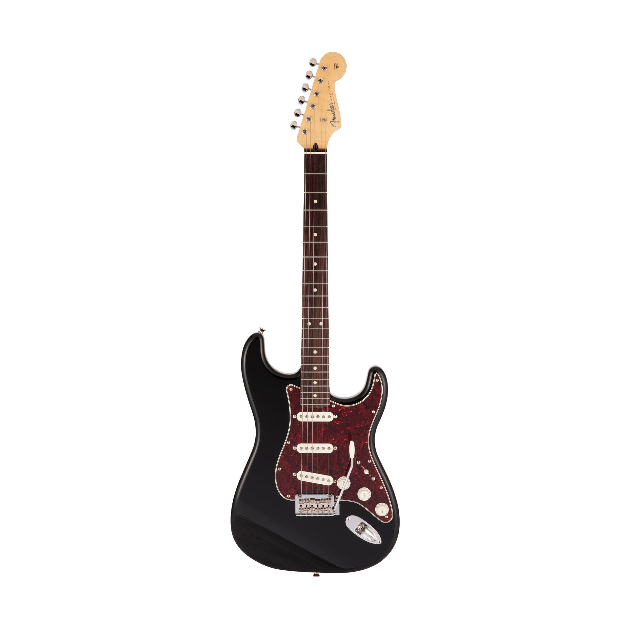 Fender Japan Hybrid II Stratocaster Electric Guitar, RW FB, Black