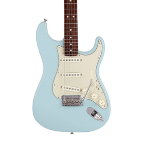 Fender Japan Junior Collection Stratocaster Electric Guitar, RW FB, Satin Daphne Blue