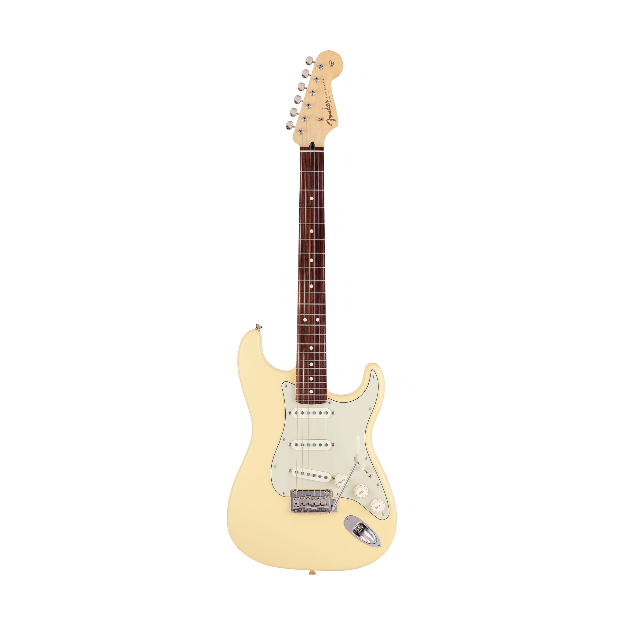 Fender Japan Junior Collection Stratocaster Electric Guitar, RW FB, Satin Vintage White
