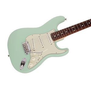 Fender Japan Junior Collection Stratocaster Electric Guitar, RW FB, Satin Surf Green