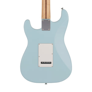 Fender Japan Junior Collection Stratocaster Electric Guitar, Maple FB, Satin Daphne Blue