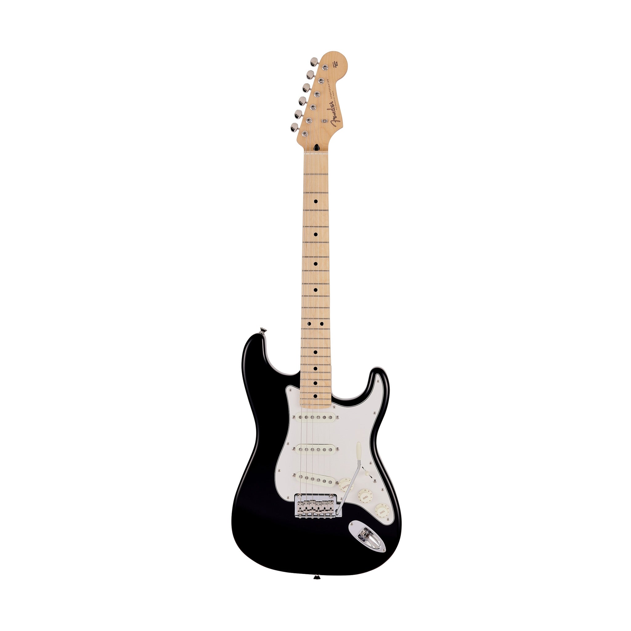 Fender Japan Junior Collection Stratocaster Electric Guitar, Maple FB, Black