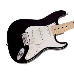 Fender Japan Junior Collection Stratocaster Electric Guitar, Maple FB, Black