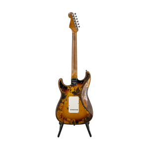 Fender Custom Shop Ltd Ed Roasted 1961 Super Heavy Relic Stratocaster Guitar, Aged 3 Tone Sunburst