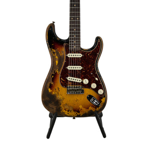 Fender Custom Shop Ltd Ed Roasted 1961 Super Heavy Relic Stratocaster Guitar, Aged 3 Tone Sunburst