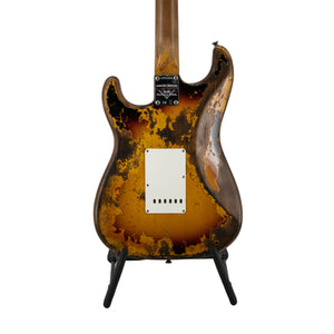 Fender Custom Shop Ltd Ed Roasted 1961 Super Heavy Relic Stratocaster Guitar, Aged 3 Tone Sunburst