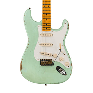 Fender Custom Shop 1958 Stratocaster Relic Electric Guitar, Super Faded Aged Surf Green