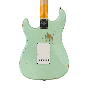 Fender Custom Shop 1958 Stratocaster Relic Electric Guitar, Super Faded Aged Surf Green