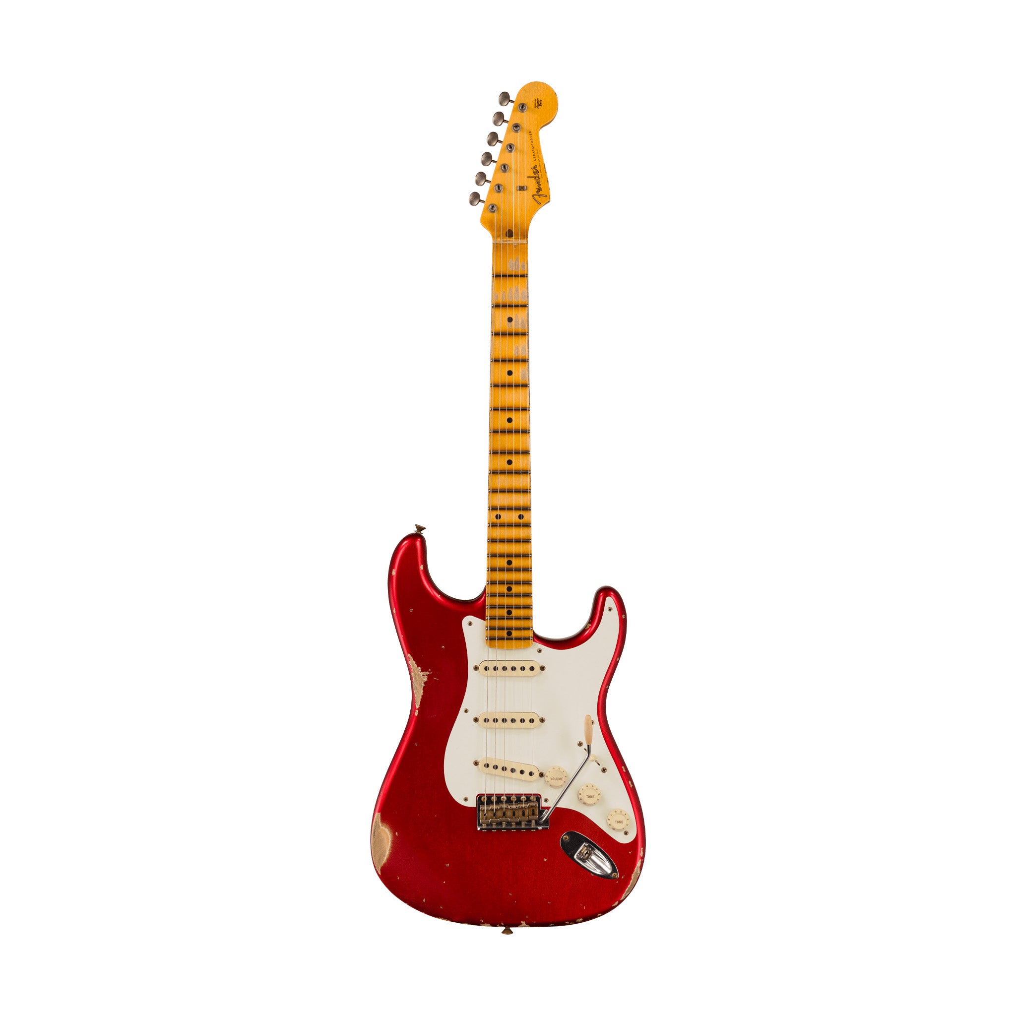 Fender Custom Shop 1958 Stratocaster Relic Electric Guitar, Faded Aged Candy Apple Red
