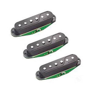 Fishman Fluence Strat Single Coil Guitar Pickups, Set of 3, Black