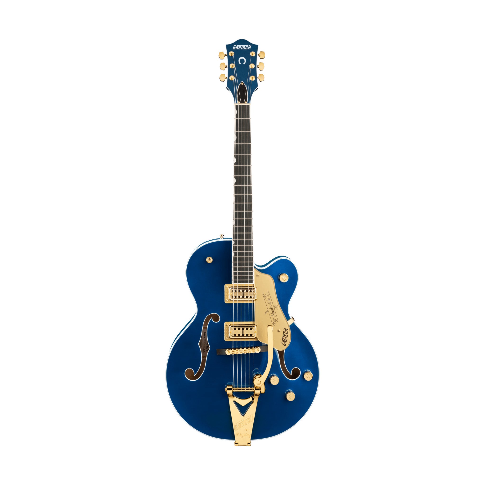 Gretsch G6120TG Players Edition Nashville Hollowbody Electric Guitar w/Bigsby, Azure Metallic
