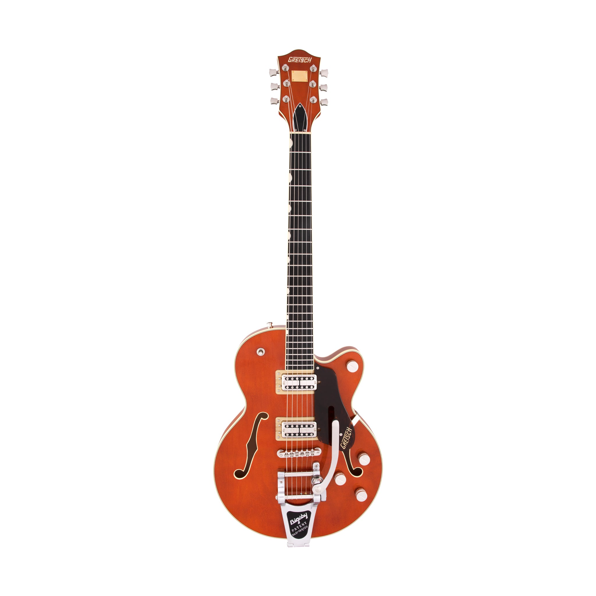 Gretsch G6659T Players Edition Broadkaster Jr. Center Block Single-Cut Guitar w/Bigsby, Ebony FB, Roundup Orange