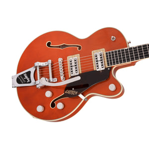 Gretsch G6659T Players Edition Broadkaster Jr. Center Block Single-Cut Guitar w/Bigsby, Ebony FB, Roundup Orange