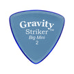 Gravity Striker Big Mini 2.0mm Guitar Pick, Polished Blue