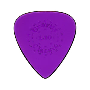 Gravity Classic Standard 0.60mm Guitar Pick, Polished Purple, Pack of 3