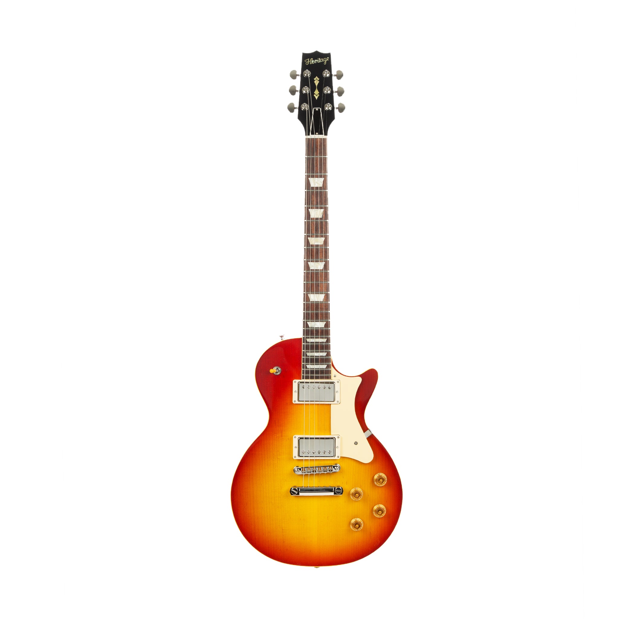Heritage Custom Shop Core Collection H-150 Plain Top Electric Guitar with Case, Dark Cherry Sunburst, Default