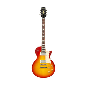 Heritage Custom Shop Core Collection H-150 Plain Top Electric Guitar with Case, Dark Cherry Sunburst, Default