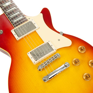 Heritage Custom Shop Core Collection H-150 Plain Top Electric Guitar with Case, Dark Cherry Sunburst, Default