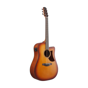 Ibanez Advanced Acoustic AAD50CE-LBS Acoustic Guitar, Light Brown Sunburst Low Gloss