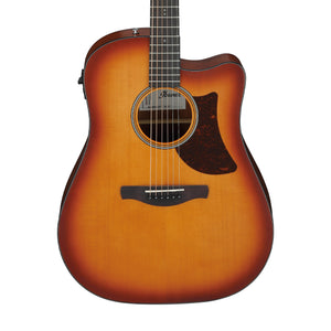 Ibanez Advanced Acoustic AAD50CE-LBS Acoustic Guitar, Light Brown Sunburst Low Gloss