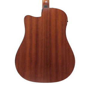 Ibanez Advanced Acoustic AAD50CE-LBS Acoustic Guitar, Light Brown Sunburst Low Gloss