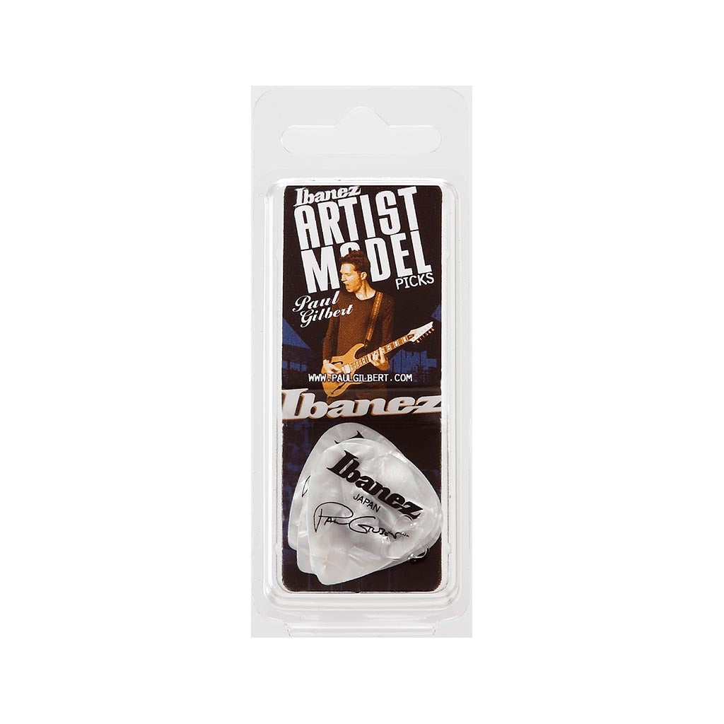 Ibanez B1000PG-WH Paul Gilbert Guitar Pick Set, White, 6pcs