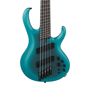 Ibanez BTB605MS-CEM 5-String Bass Guitar w/ Case, Cerulean Aura Burst Matte