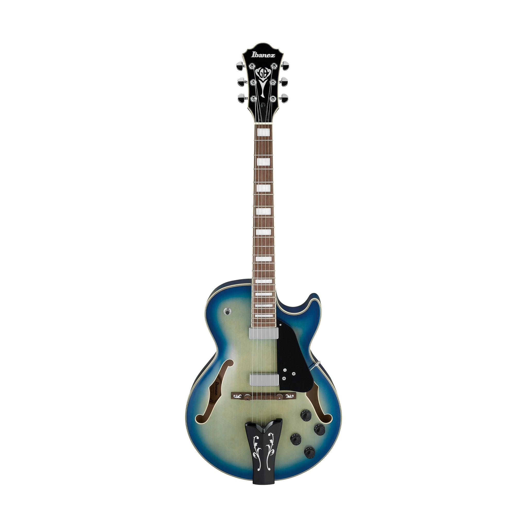 Ibanez GB10EM-JBB George Benson Signature Electric Guitar, Jet Blue Burst