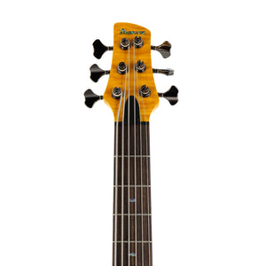 Ibanez GVB1006-AM Gerard Veasley Signature 6-String Electric Bass w/Case, Amber
