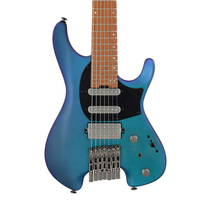 Ibanez Q547-BMM Headless Electric Guitar w/Bag, Blue Chameleon Metallic Matte