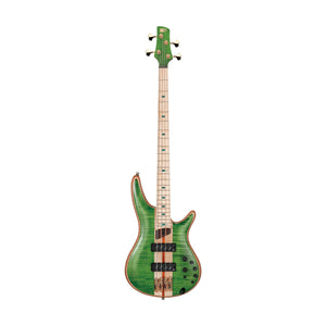 Ibanez Premium SR4FMDX-EGL Electric Bass Guitar w/Bag, Emerald Green Low Gloss