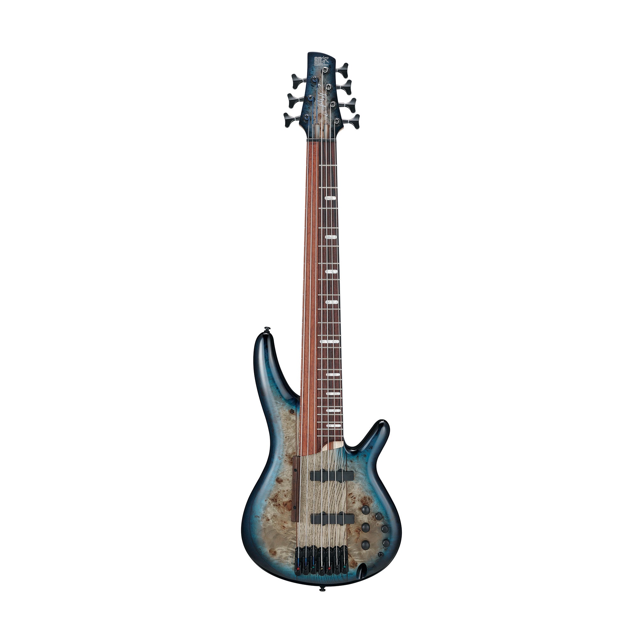 Ibanez SRAS7-CBS 7-String Electric Bass Guitar w/Case, Cornflower Blue Sunburst