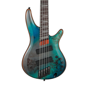 Ibanez SRMS805-TSR 5-String Multi-Scale Electric Bass Guitar, Tropical Seafloor