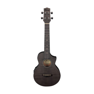 Ibanez UEW12E-BIF Concert Nylon-String Acoustic-Electric Ukulele, Black Ice Flat
