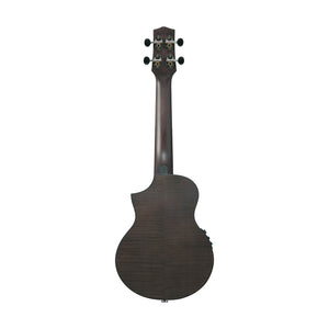 Ibanez UEW12E-BIF Concert Nylon-String Acoustic-Electric Ukulele, Black Ice Flat