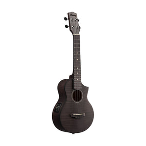 Ibanez UEW12E-BIF Concert Nylon-String Acoustic-Electric Ukulele, Black Ice Flat