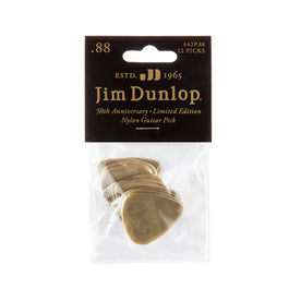Jim Dunlop 442P .88mm Nylon 50th Anniversary Pick, 12-Pack