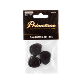 Jim Dunlop 477P504 Primetone Round Tip Pick, 5mm, 3-Pick Player's Pack