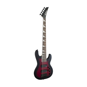 Jackson JS Series Concert Bass JS3VQ Guitar, Amaranth FB, Transparent Red Burst