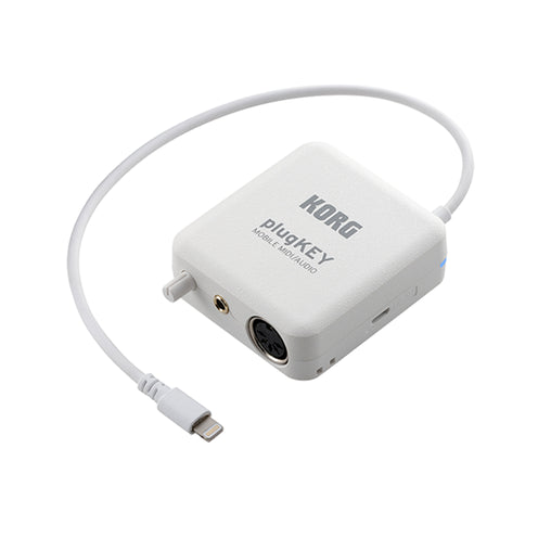 Korg plugKEY Mobile MIDI / Audio Interface for iOS, White