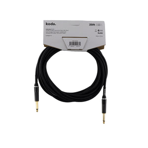 koda plus KIC20 Straight-Straight Instrument Cable, 20ft, Black