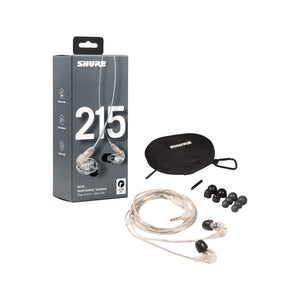 Shure SE215 Professional Sound Isolating Earphones, Clear