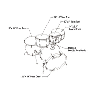 TAMA CL52KRS-TPB Superstar Classic Maple 5-Piece Drum Shell Kit, Transparent Black Burst