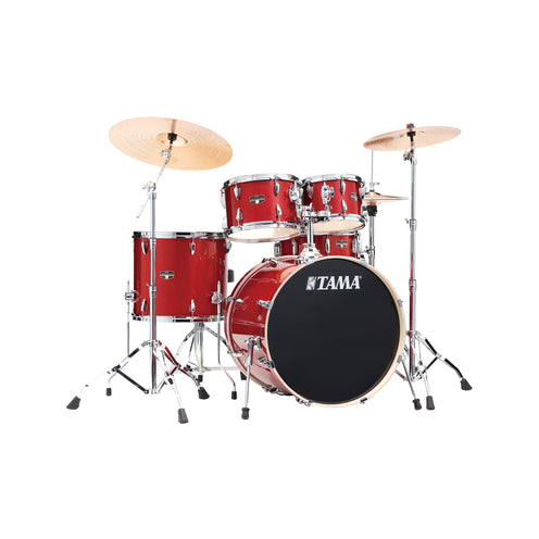 TAMA IP52H6W-BRM Imperialstar Drum 5-Piece Drum Kit w/Hardware, Burnt Red Mist