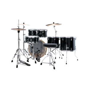 TAMA IP62H6W-HBK Imperialstar Drum 6-Piece Drum Kit w/Hardware+Throne, Hairline Black