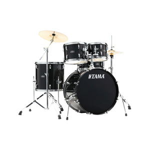 TAMA ST50H6C-BNS Stagestar 5-Piece Drum Kit w/ Hardware+Throne+Cymbals, Black Night Sparkle