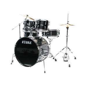 TAMA ST50H6C-BNS Stagestar 5-Piece Drum Kit w/ Hardware+Throne+Cymbals, Black Night Sparkle