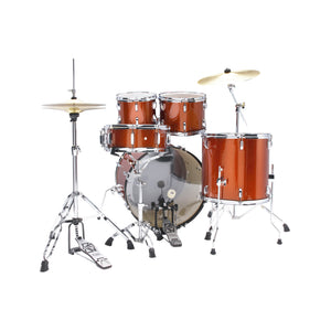 TAMA ST50H6C-SCP Stagestar 5-Piece Drum Kit w/ Hardware+Throne+Cymbals, Scorched Copper Sparkle