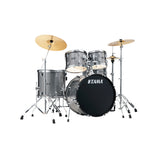 TAMA ST52H6C-CSS Stagestar 5-Piece Drum Kit w/ Hardware+Throne+Cymbals, Cosmic Silver Sparkle
