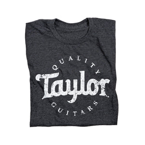 Taylor Men's Basic Black Aged Logo T-Shirt, Small
